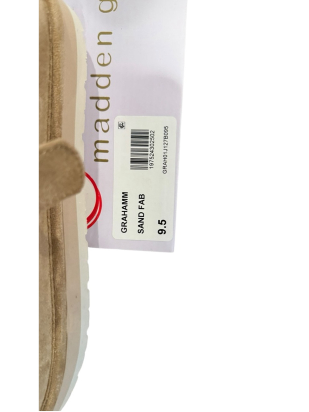 Women's Madden Girl Beige Suede Buckle Clogs Size 9.5 - Picture 6 of 6